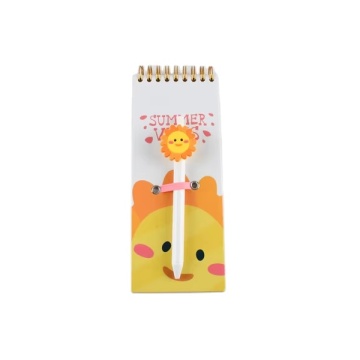 Hot Sale Custom Logo Printed Christmas Notebook Spiral Notepad and Pen Gift Set 2024