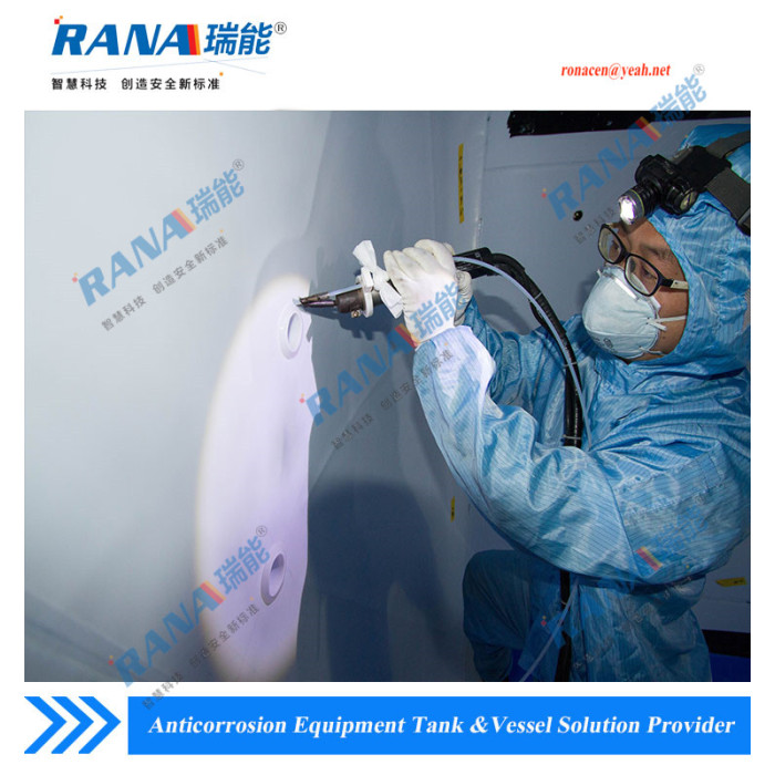 Вертыкальны бак з футроўкай PTFE/PFA/ETFE/ECTFE