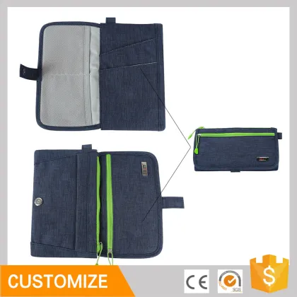 Colorful BUBM usb cable electronics travel organizer case bag