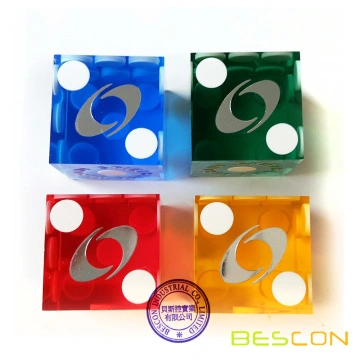 Bescon Professional Precision Dice Round Corner 9/16" (14.3mm) With Random Serial Number, Precision Cut Dice 14.3MM Gem Purple, 2pcs Set