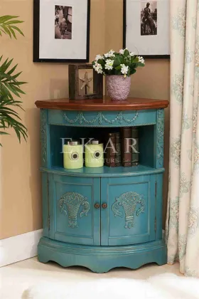 Vintage Corner Cabinets, Living Room Storage Cabinets