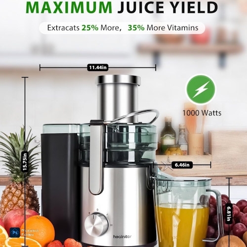 3-in-1 Cold Press Juicer for Fruits & Vegetables