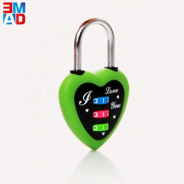 Cute Heart Shaped Code Lock for Children's Luggage