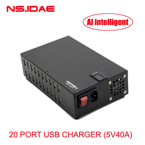 20-port 200WUSB fast charger