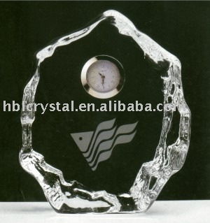 Crystal clock decoration