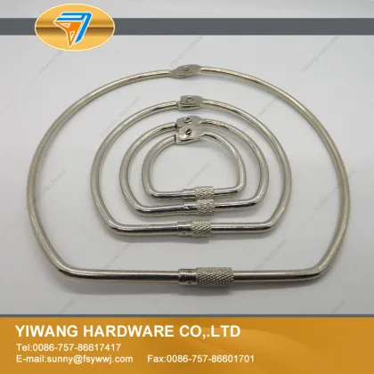 Metal screw locking ring for samples hanger