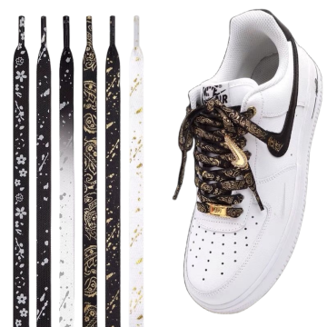 Premium Printed Flat Bulk Basketball Shoelaces for Sneakers and Walking Shoes