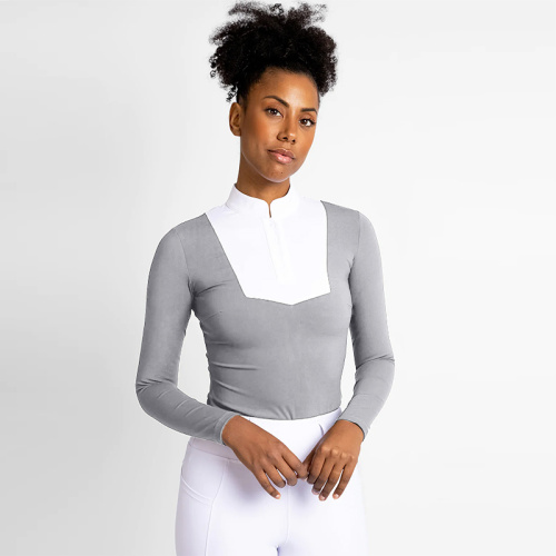 Grey Base Layer Women Equestrian Long Sleeve