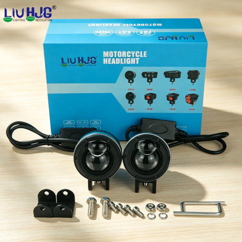 Hjg 1500Lm White Yellow Dual Color Motorcycle Spotlight