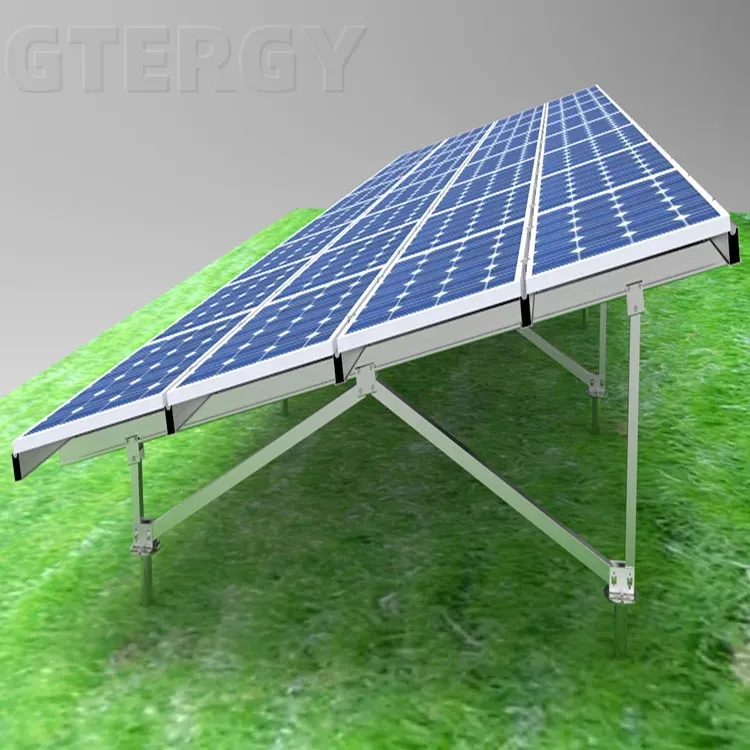 Customized Solar PV Ground Racking System with Ground Screw Mounting