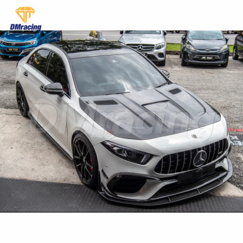 PT Style Dry Carbon Fiber Hood Bonnet for Mercedes-Benz W177 A-Class A35 A45S