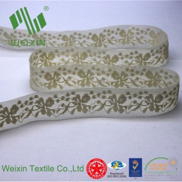 Custom nylon elastic webbing jacquard elastic lace fabric