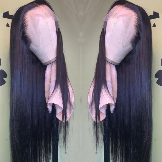 180% Density Unprocessed Original Real Human Long Hair Lace Front Cuticle Aligned Wig