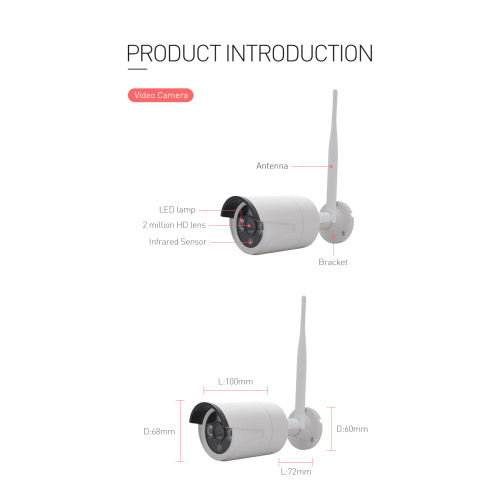 Cámara de seguridad inalámbrica del sistema NVR Kit 1080p CCTV