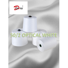 100% 폴리에스터 원사 50/2 OPTICAL WHITE