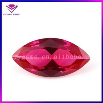Machine Cut 5# Marquise Stone Red Corundum Ruby Gemstone