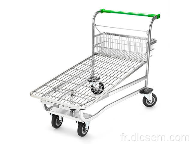 Chariot de chariot de magasin de fil de supermarché