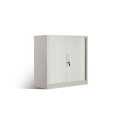 Half Height White Tambour Door Cabinet