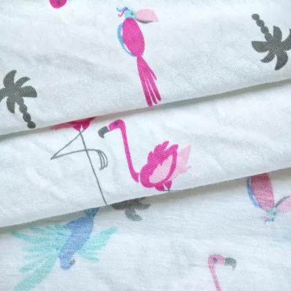 Moisture-Absorbent Wicking 100% Supima Cotton Printed Flamingo Fabric for Baby Clothes
