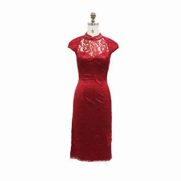 Charming Allure High Lace Neckline The Traditional Chinese Dress