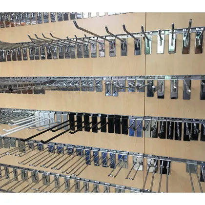Black Metal Slatwall Hooks for Supermarket Retail Display