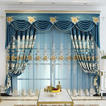 European style embroidered curtains