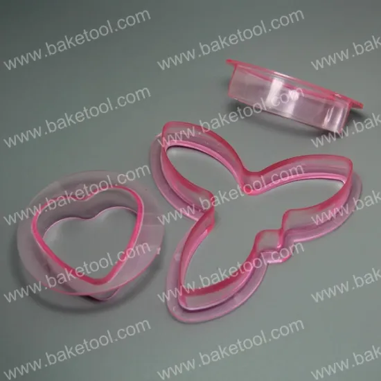 Plastic 3pcs Kapok Flower Press Mold for Cake Decoration