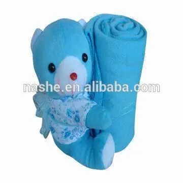 Baby Fleece Blanket----- Flannel Fleece Baby Blanket -animal+ toy head