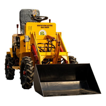 Caricatori elettrici mini telescopici con ruota anteriore e backhoe
