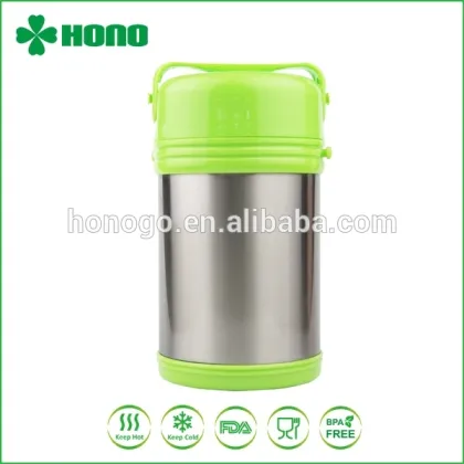 3-compartment stainless steel vacuum insulated thermos lunch box / food container