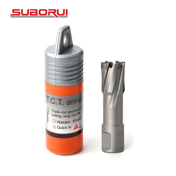 SUBORUI 2 Inch Weldon Shank TCT Carbide Mag Broaching Drill Bits Annular Cutter
