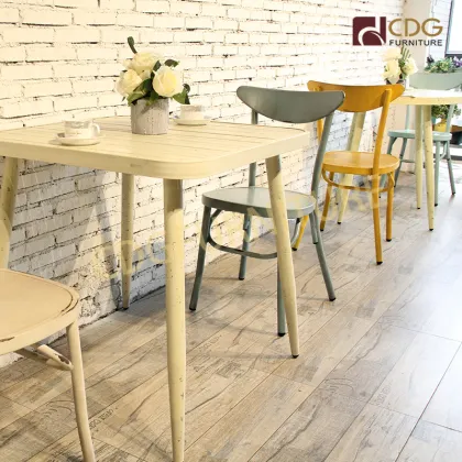 Industrial Colorful Metal Aluminium Dining Chairs - Wholesale Factory Direct
