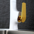 Brass hot cold kitchen sink faucet