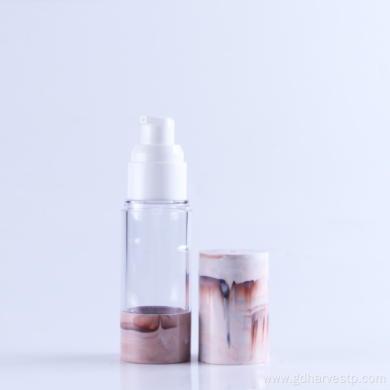 Popular Cosmetic Plastic Round Airless Pump Lotion Bottle