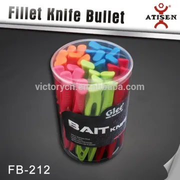 Hot Sale Colorful Bait Knife 4 Inch Fishing Knife 28 Pcs/Set
