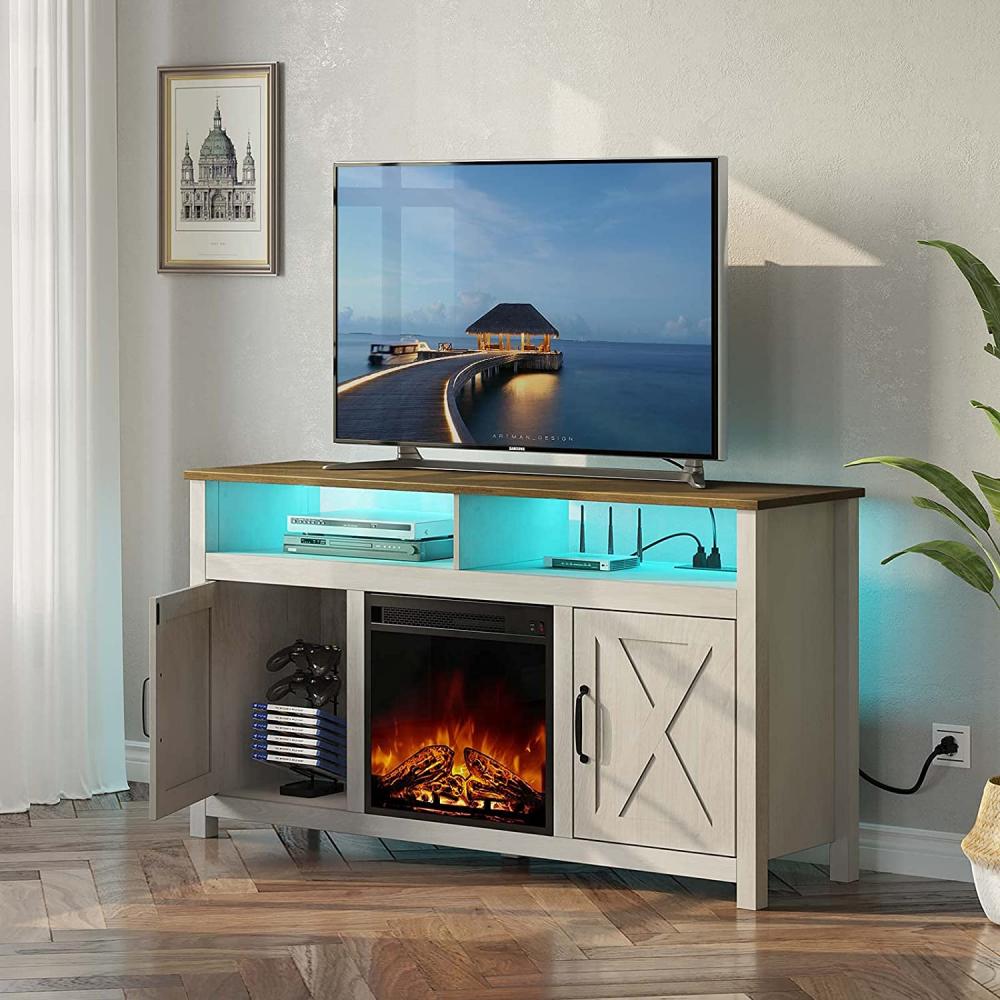 Fireplace TV Stand with LED Lights