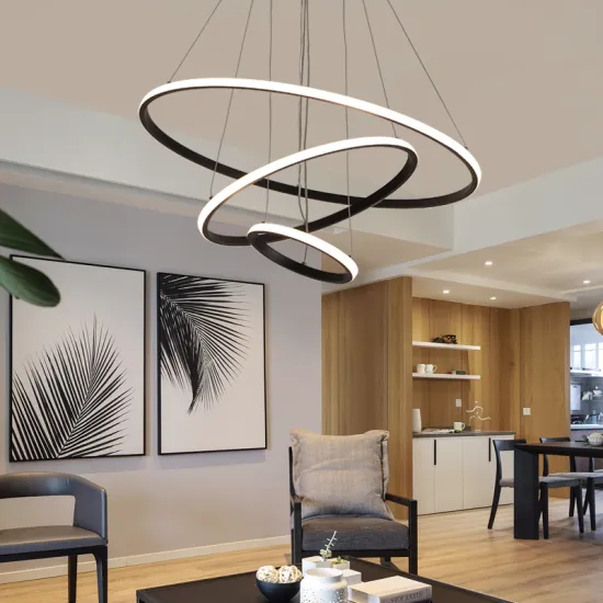 Modern Aluminium Round Pendant Lights: Dimmable Chandeliers for Contemporary Coffee Shops and Hotels
