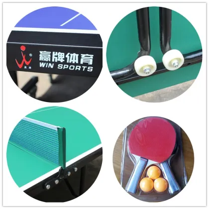 blue colors table tennis table in table tennis table indoor