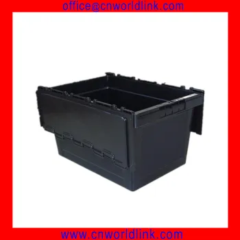 65L Attached Lid Plastic Moving Stackable Office Box