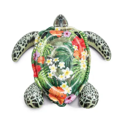 Intex 57555 Realistic Sea Turtle Ride-On Inflatable Toy for Baby Pools