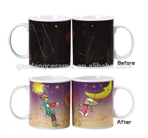 Cartoon color changing mug cup