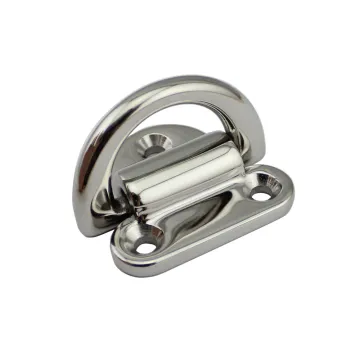Marine Hardware tie down folding eye pad stainless steel SS 316