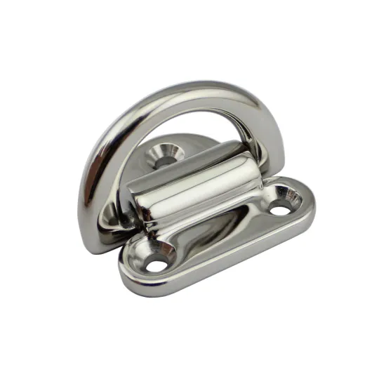 Marine Hardware tie down folding eye pad stainless steel SS 316