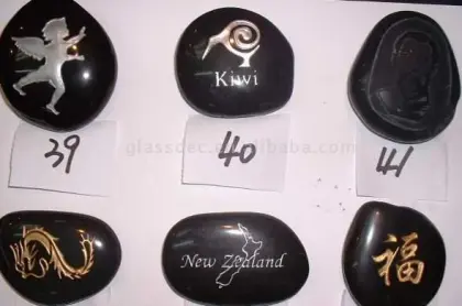 engraved river pebbles