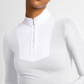 경쟁 셔츠 여성 여성 승마 흰색 메쉬