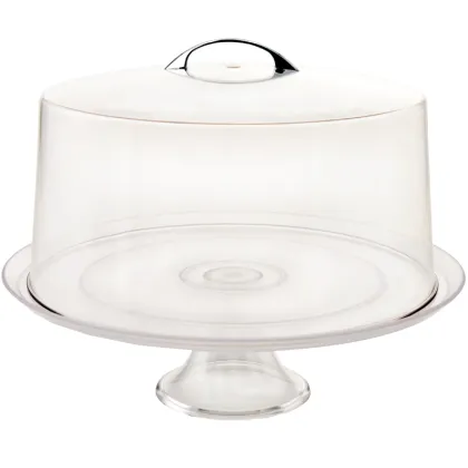 12 Inch Clear Polycarbonate Cake Stand for Bread and Cakes