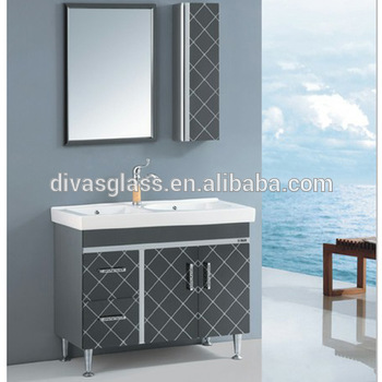 Floor Standing Stainless Steel Bathroom Cabinet With Vanity Top Cabinet