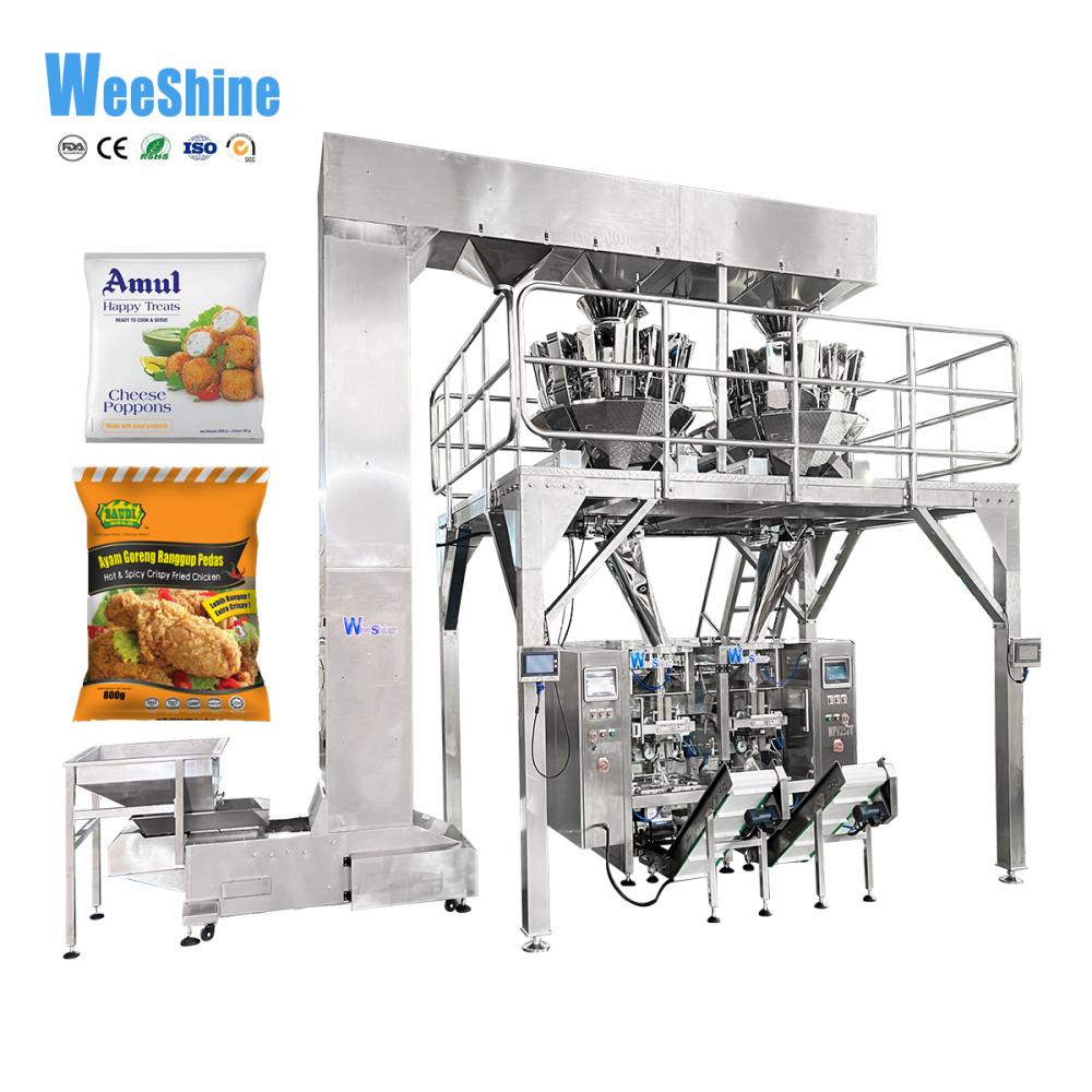 Ventes chaudes Frozen Frenries Frites pesant la machine d'emballage