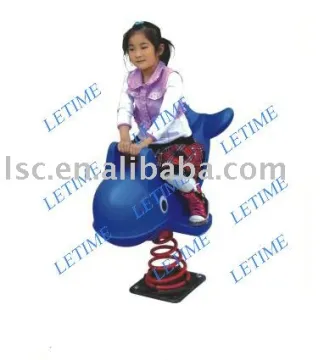 kids single-seat plastic spring rider