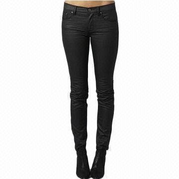 Black Dukes Coated Jean, Made of 99% Cotton and 1% Spandex